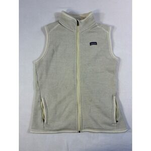 Patagonia Women's Better Sweater Vest Birch White Full Zip Fleece Size Large